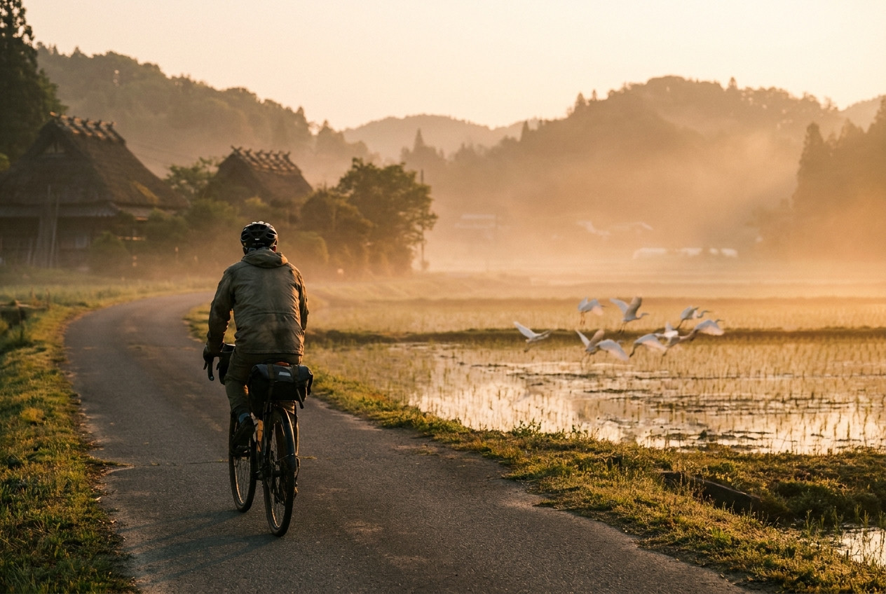 Cycling Through Rural Karjat at First Light